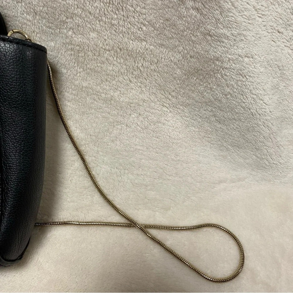 Kate Spade Jill Longacre Couth Black Leather Shoulder Bag Handbag Chain Strap - Picture 4 of 16